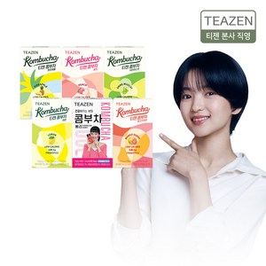 티젠 콤부차 6가지맛 혼합구성 (레몬/베리/망고구아바/파인애플/피치/샤인머스캣), 6박스, 10개입, 50g