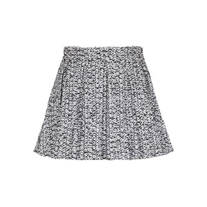 발망 하이웨이스트 트위드 플리츠 미니 스커트