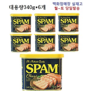 cj 스팸 대용량 +국산 고급 스텐재질 포크, 340g, 6개