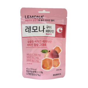 레모나 구미 비타민 복숭아맛, 43g, 20개