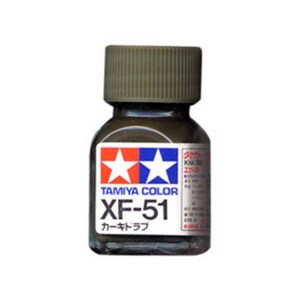 (80351) 타미야 에나멜 도료 XF-51 카키 드랍 무광 10ml, 1개