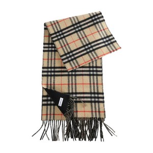 버버리 체크 패턴 프린지 스카프