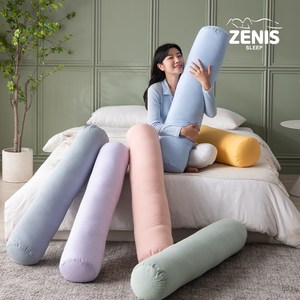 제니스가구 순면 원통형 일자형 바디필로우 대형쿠션 긴쿠션 긴베게 롱쿠션 6컬러, 블루그레이, 원주형 쿠션 커버+솜 세트