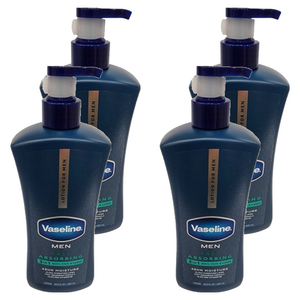 바세린 맨 48 아워 모이스처 바디 & 페이스 로션 패스트 앱소빙, 600ml, 4개