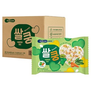 베베쿡 쌀쿵 시금치와 당근, 혼합맛(시금치/당근..., 15g, 10개