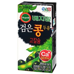 베지밀 검은콩 두유 고칼슘, 190ml, 48개