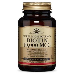 솔가 비오틴 10 000mcg 베지터블 캡슐, 60정, 1개