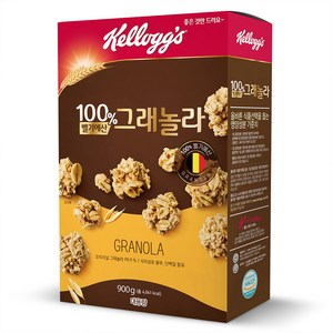 켈로그 100% 벨기에산 그래놀라 시리얼, 900g, 1개