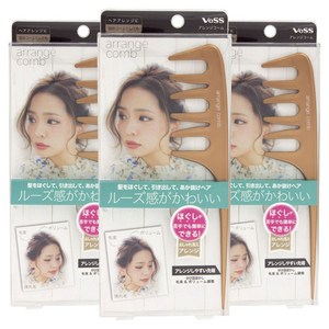 VESS 헤어 어레인지 콤 AC-600, 브라운, 3개