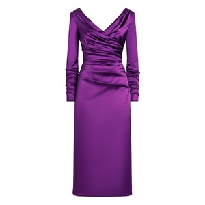 돌체앤가바나 드레이프 미디 드레스, 바이올렛/보라계열, Italy 40(KR 44)