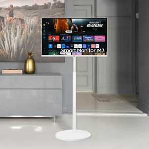 스마트모니터 M7 S32DM701 화이트 32인치 UHD 4K IPTV + 이동식 스탠드, 80cm, M7 모니터 화이트 + 이동식 스탠드 화이트