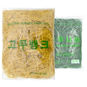 투밴드 노란색 미용 파마 고무줄 고무밴드 1kg, 1개