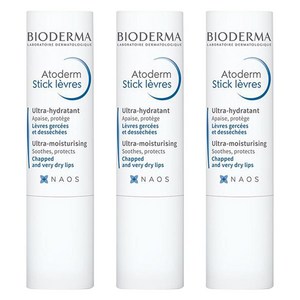 바이오더마 아토덤 립스틱, 4g, 3개