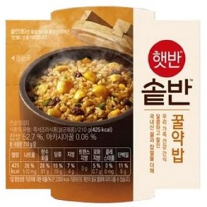 햇반 솥반 꿀약밥, 210g, 8개