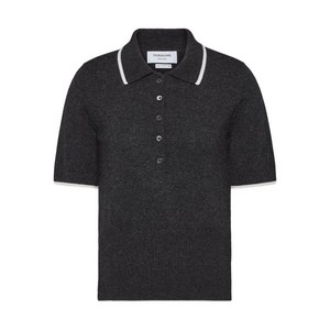 톰 브라운 브라운 65 인타르시아 캐시미어 폴로 탑, 그레이계열, Italy 40(KR 55)