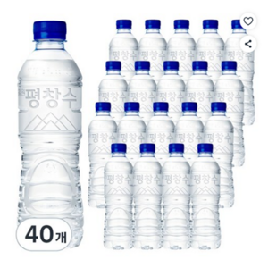 평창수 무라벨 생수, 500ml, 40개