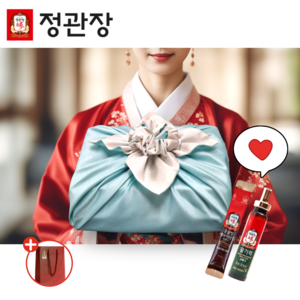 정관장 홍삼정 에브리타임 + 활기력 선물 세트 추석 설 명절 부모님 생신, 화사한 파스텔블루, 1세트, 520ml