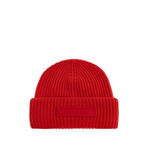 몽클레르 로고 장식 골지 비니