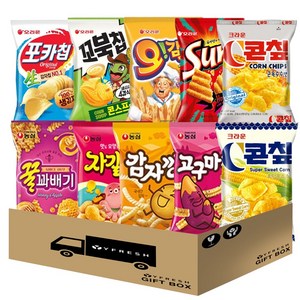 [YFRESH]스낵10종세트 꼬북칩 포카칩 오감자 썬칩 콘칲 꿀꽈배기 자갈치 감자깡 고구마깡