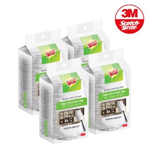 3M 스카치브라이트 다용도 먼지떨이 브러쉬 리필 4입 + 훅걸이1p, 4개