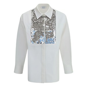 알렉산더맥퀸 시퀸 장식 코튼 셔츠