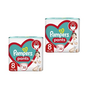 유로 베이비드라이 기저귀 팬티 형 3 4 5 6 7 단계 아동공용 팬티8단계_2팩(총64매) pampers 바우처, 점보형 이상(3XL), 64매