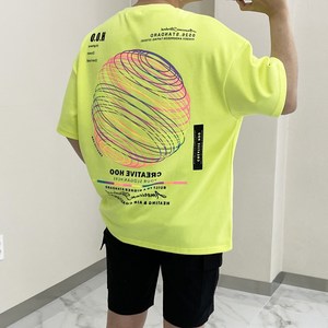 데일트 남자 오버핏 프린팅 반팔 티셔츠