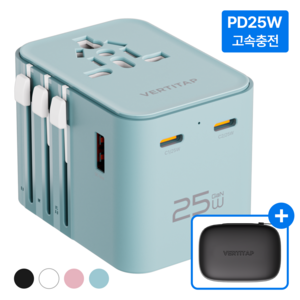 버티탭 트레블러 에어 PD 25W 멀티 어댑터 해외 전세계 여행용 멀티탭 usb 콘센트 플러그 돼지코 일본 베트남 중국 홍콩 태국 대만 필리핀 미국 유럽