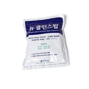 [세븐메디컬] 메디탑 뉴클린스왑 소독용 알콜솜 지퍼백(160g), 10개