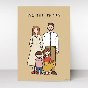 뚜뚜아트 가족 포스터 신혼집 아기방 아이방 인테리어 그림 감성 포스터, 11. We are family7