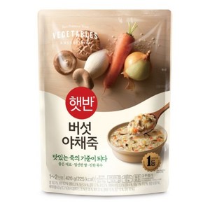 비비고 버섯야채죽, 420g, 21개