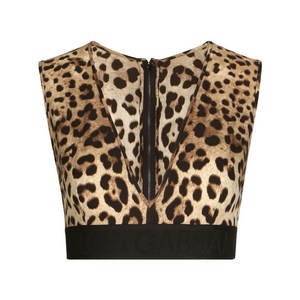 돌체앤가바나 레오파드 프린트 크롭 탑