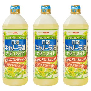 닛신 오일리오 카놀라유 네이처메이드, 900g, 3개