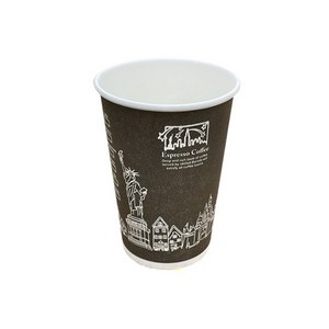 더컵 13온스 뉴욕블랙 인쇄종이컵 500개 390ml, 1세트