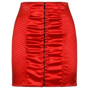 돌체앤가바나 주름 미니 스커트, 레드계열, Italy 44(KR 66)