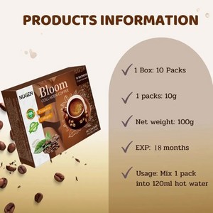 Pure Organic Bloom Slimming Instant Coffeecoffee Powder With Collagen, 1개, 10g