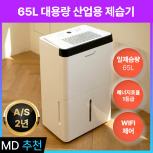 [에너지효율1등급] 대용량 65L 1등급 업소용 산업용 제습기 가정용, 1