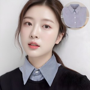 PRET 스트라이프 셔처 페이크 카라 이너셔츠