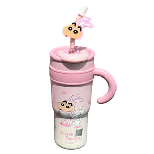StarR 대용량 크레용 신짱 보온 텀블러, 1200ml, 핑크래빗, 1개