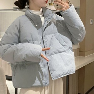 여자 따뜻한 겨울 숏패딩 크롭 푸퍼 패딩 경량 점퍼