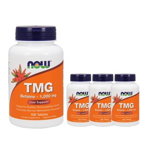 나우푸드 TMG 베타인 1000mg 타블렛, 100정, 4개