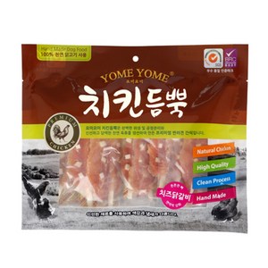 요미요미 강아지간식 치킨듬뿍 400g, 치즈닭갈비, 1개