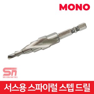 MONO 서스 스텐용 육각 스텝드릴 비트 J-SM012 천공 4-12mm, 1개