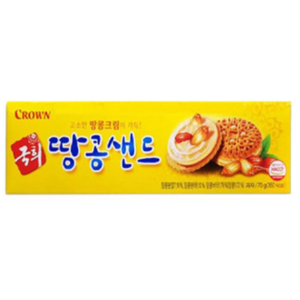 크라운 국희 땅콩샌드, 70g, 12개