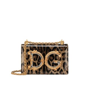 돌체앤가바나 DG 걸스 레오파드 프린트 크로스 백
