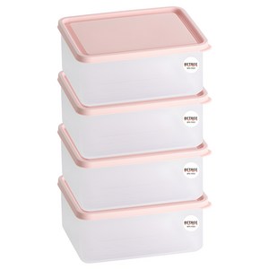 비트리 휘어지는 냉동실 정리용기 시즌2 1000ml 핑크, 4개, 1세트