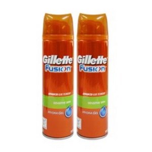 질레트 퓨젼 하이드라 센서티브 스킨 쉐이빙 젤, 195g, 2개
