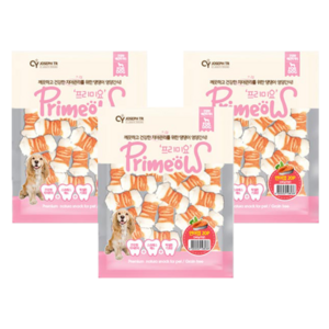 프리미요 강아지 딩고 덴탈껌 7cm 20p, 연어, 240g, 3개