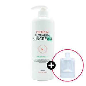 [파우치증정]닥터문 알로에베라 초대용량 프리미엄 보습 선크림 1000ml SPF50+ PA+++, 1개