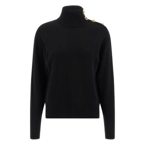 발망 코인 버튼 하이 넥 스웨터